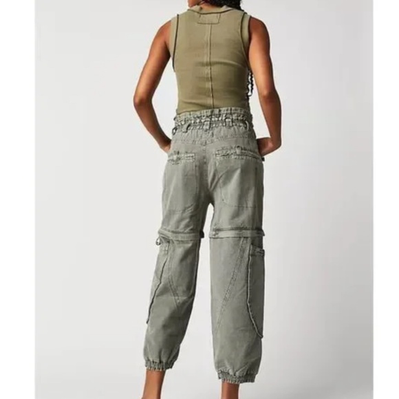 Free People Wind Drift Convertible Cargo Linen and Cotton Utility Pants - Picture 2 of 10